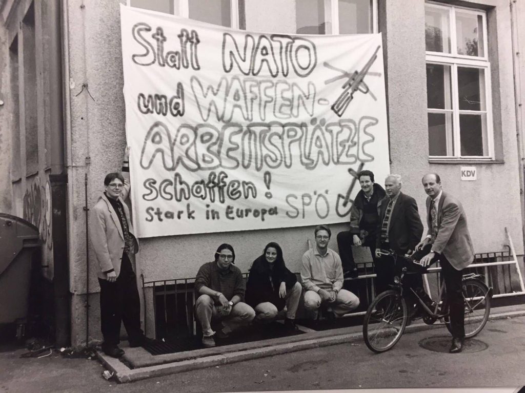 Mit Jugendlichen und Dieter Antoni, Harald Repar und Peter Kaiser in den 90er Jahren