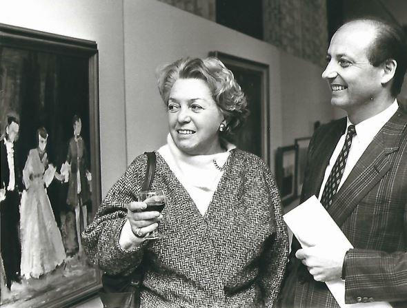 Mit der Künstlerin Ilse Mayr