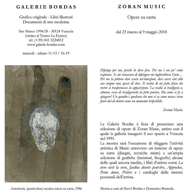 Zoran Music Ausstellung in der Galerie Bordas