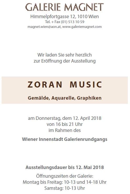Zoran Music in der Galerie Magnet in Wien