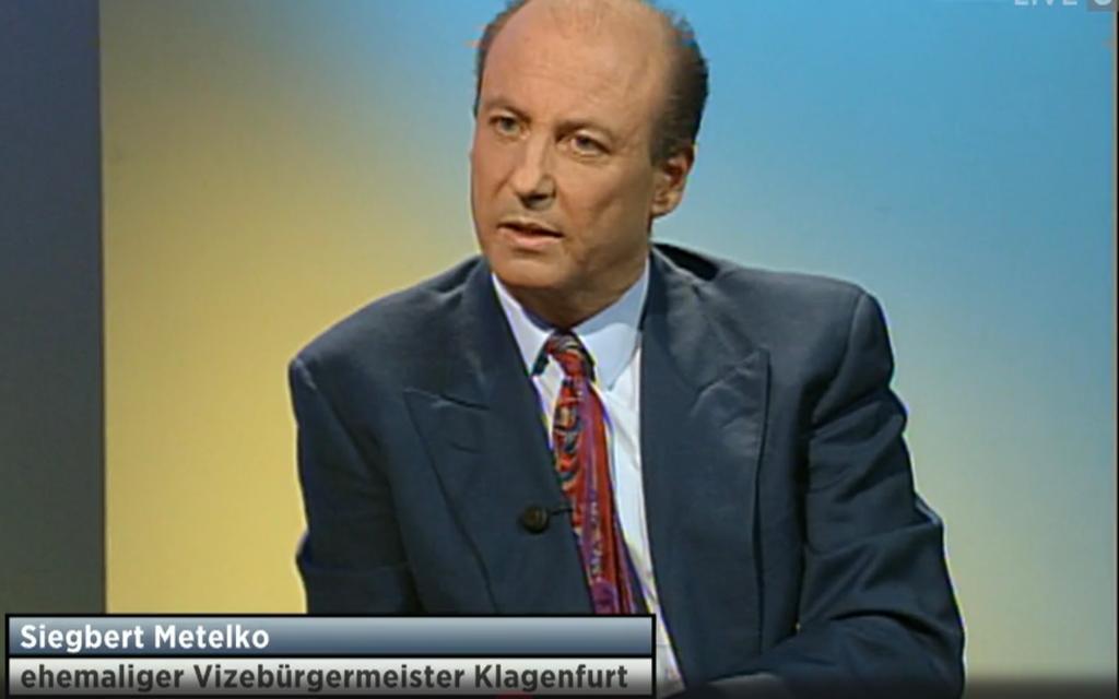 Siegbert Metelko als ehemaliger Vizebürgermeister in Klagenfurt